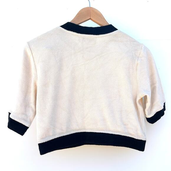 L’Academie Gina Crop Top Linda Wide Leg Crop Pants Beige Black Small Set Outfit - Picture 6 of 11